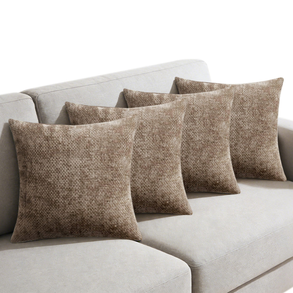 2X2 Pack Chenille Knit Throw Pillow Covers for Couch Bed