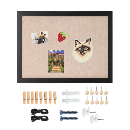Cork Notice Pinboard Large Memo Photos Wooden Frame