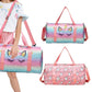 Kids Duffle Bag Water Resistant Travel Overnight Weekend Bag with Shoe Compartment
