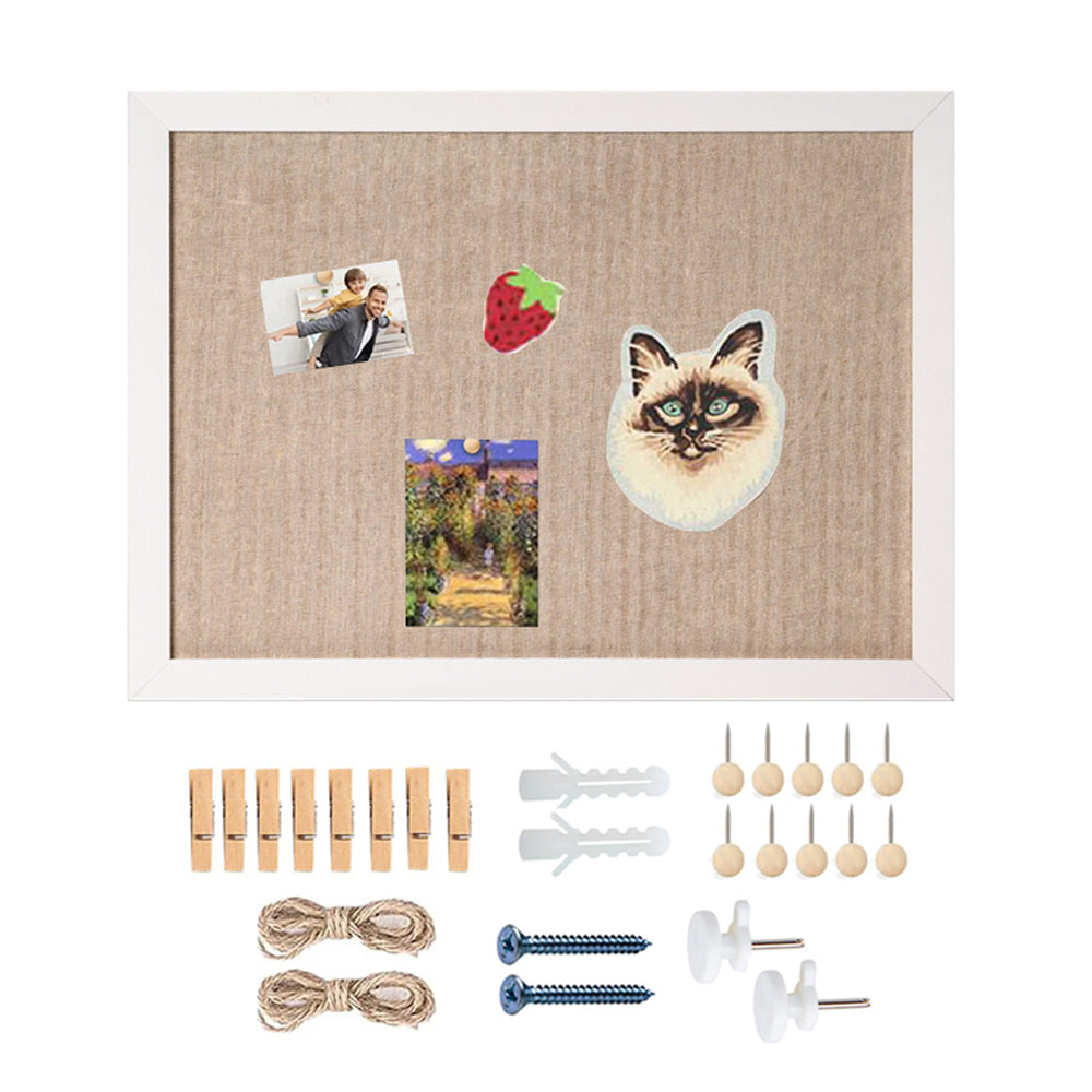 Cork Notice Pinboard Large Memo Photos Wooden Frame