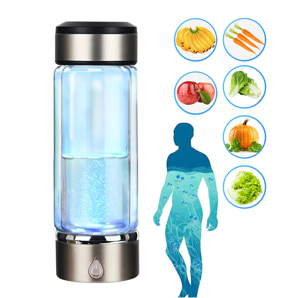 380ml Portable Rechargeable Hydrogen-Rich Alkaline Water Bottle