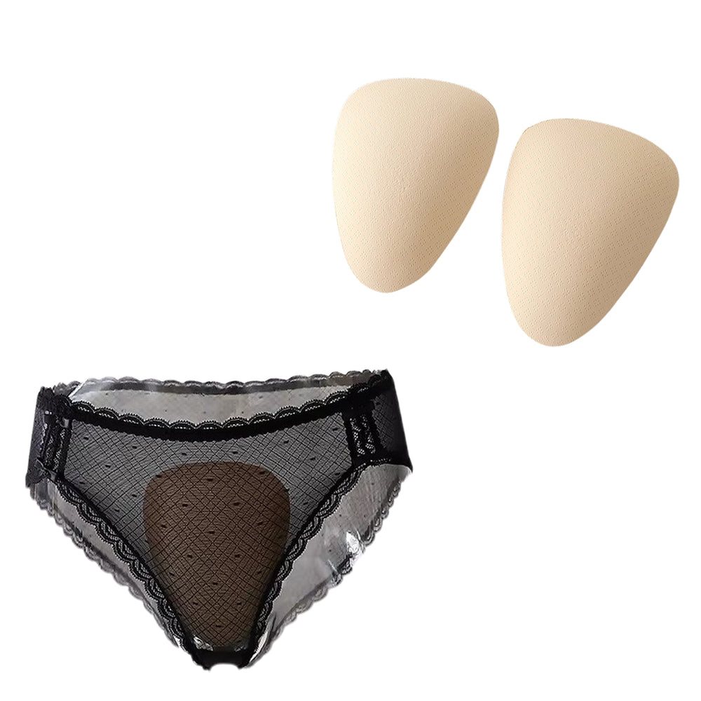2Pcs Traceless Underwear Pads Anti Glare and Anti Awkward Thread Insert Pads