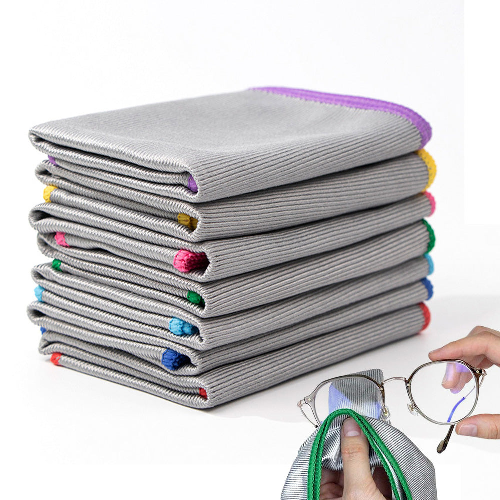 7 Pack Glass Cleaning Cloths Large Microfibre Streak Free Towels for Windows Mirrors Car
