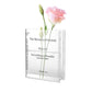Plastic Clear Book Vase for Flowers Bookshelf Vase Decoration-Clear