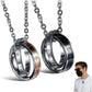 Eternal Love Interlocking Ring Couples Pendant Necklace His and Hers