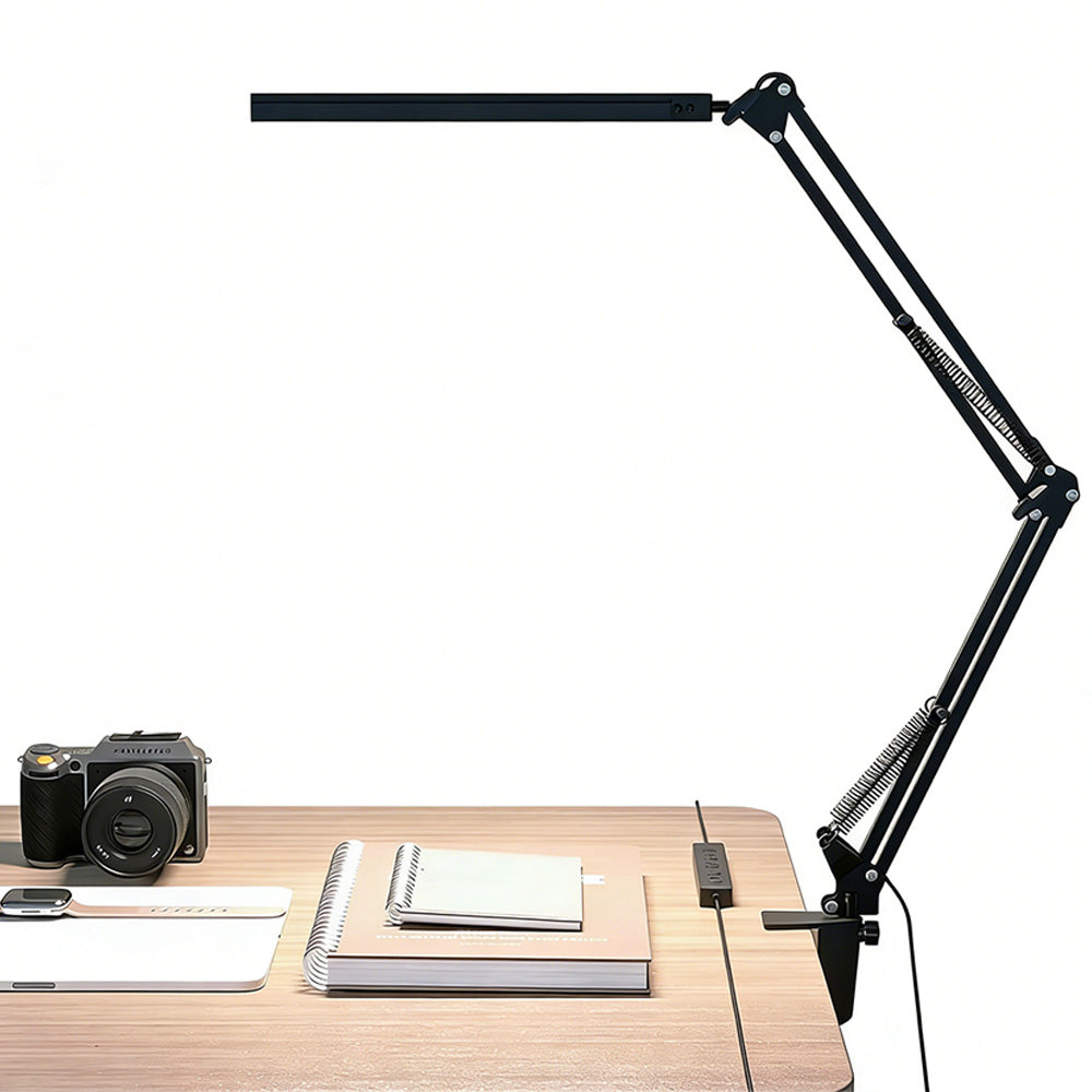 LED Clip On Desk Lamp With Adjustable Arm Reading Light For Home Office