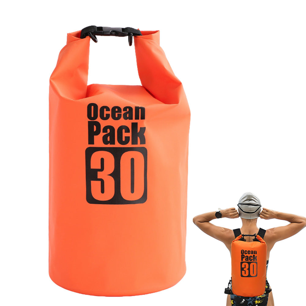 30L PVC Roll Top Water Resistant Outdoor Dry Backpack with Shoulder Strap