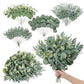 130Pcs Artificial Eucalyptus Leaves Bundle 5 Types for Vase Wedding DIY Home Decor