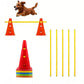 Dog Agility Training Set 10 Cones 5 Poles Adjustable Height Hurdle for Pets