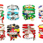 Colorful Soft Clay Football World Cup Bracelets Set for Aldults Soccer Fans