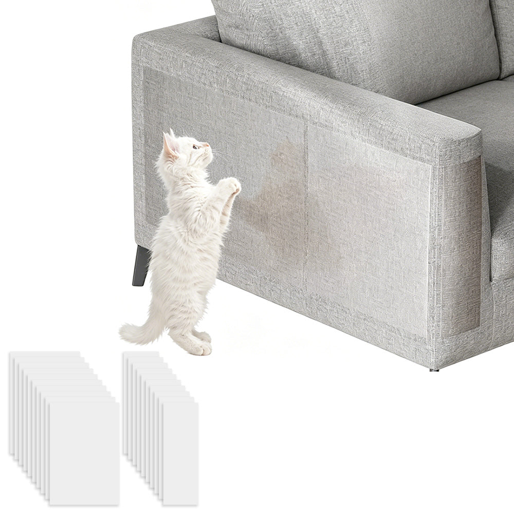 20Pcs Anti-Cat-Scratch Sticker PVC Self-Adhesive Furniture Protector with Fixing Nail