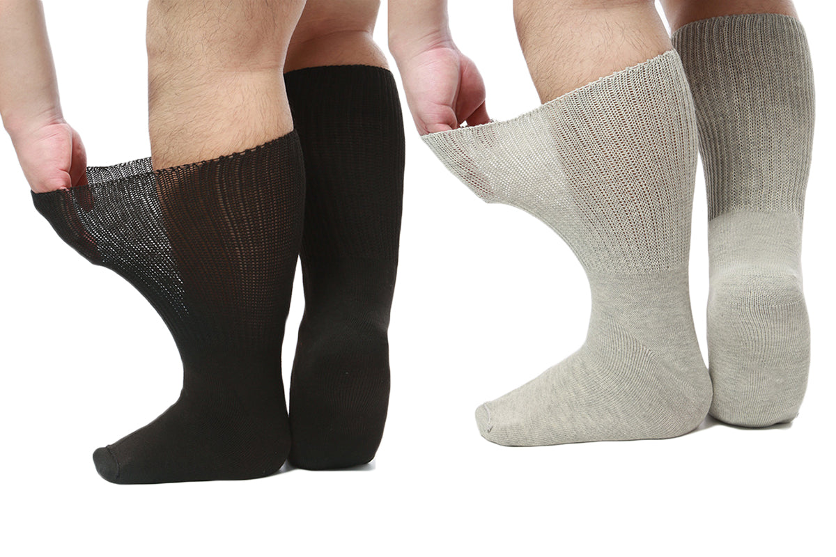 4 Pairs Unisex Extra Wide Soft Top Socks