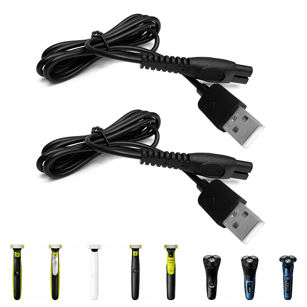 2 Pack 5V USB Charging Cables Compatible with Philips Shavers