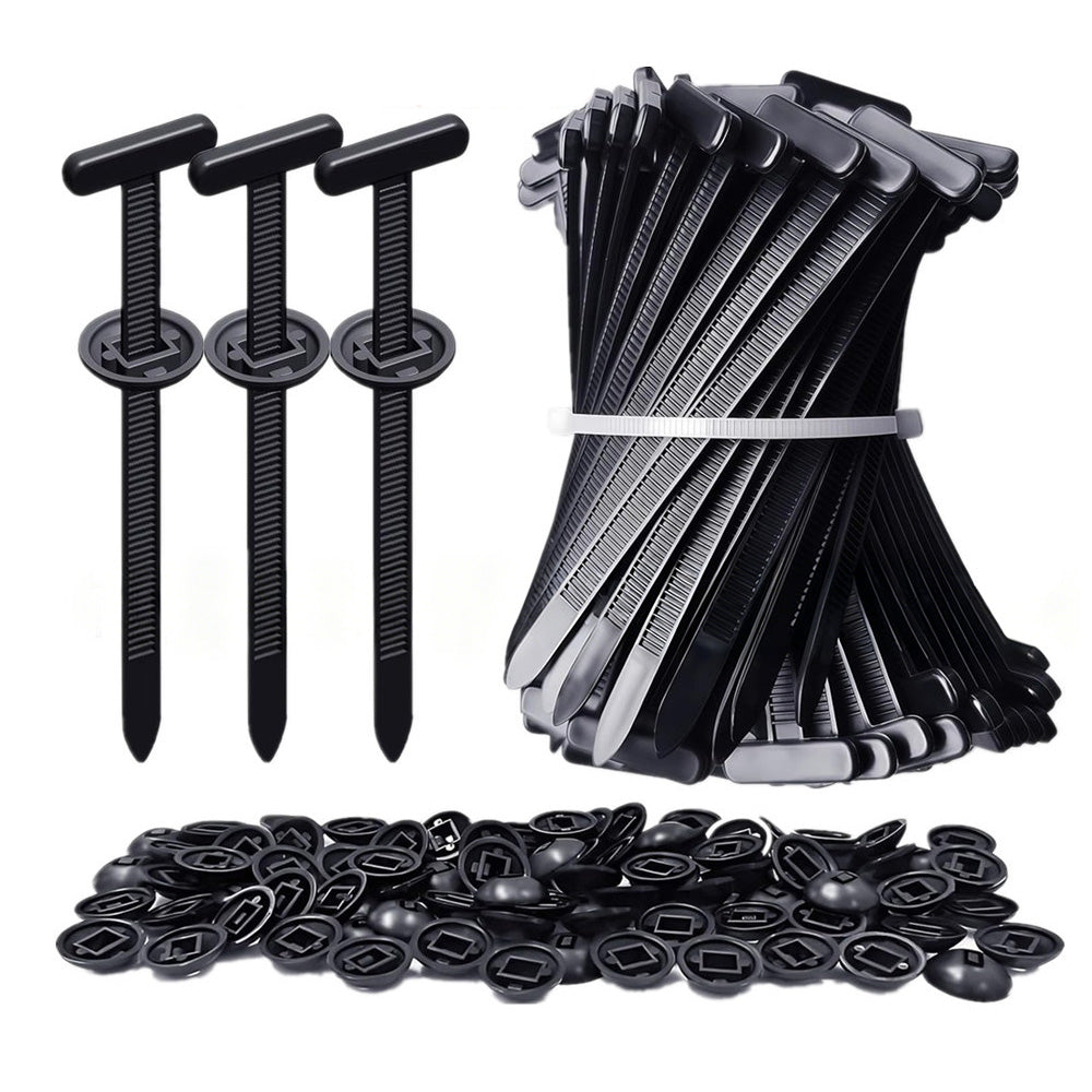 200Pcs Nylon Universal Cable Tie Buckle Zip Tie for Car Repair Wire Bundling