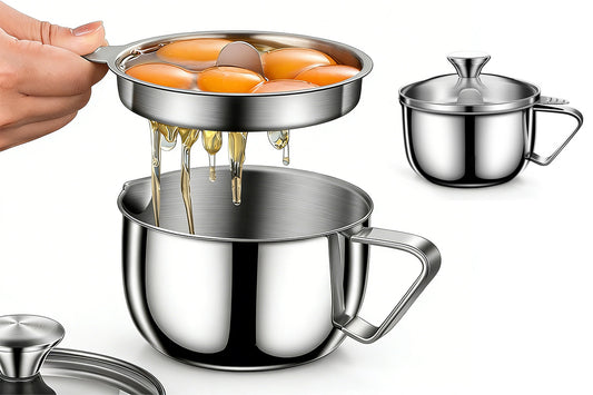 304 Stainless Steel Egg Separator with Glass Lid