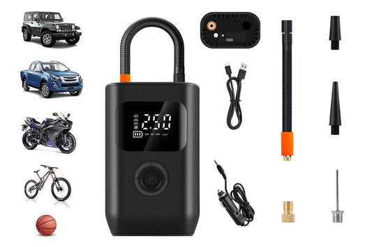 Dual Power Cordless Wired Air Pump with Preset Modes Car Tire Inflator Tire Inflator Car Tire Pump with Light