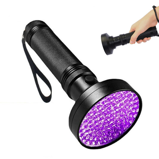 100-LED UV Flashlight Black Light for Pet Urine Bed Bugs Resin Curing Scorpion Finder