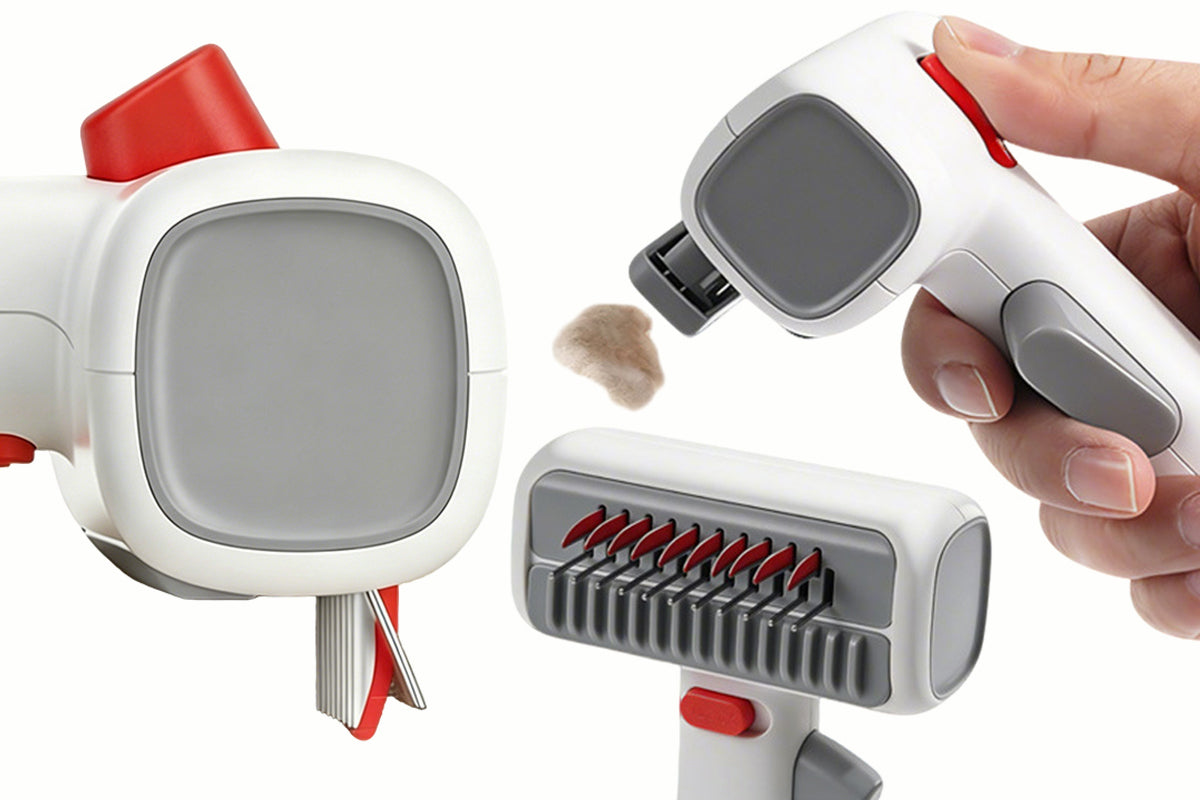 2-in-1 Pet Hair Self Detangling Comb Dematting Tool for Dog Cat