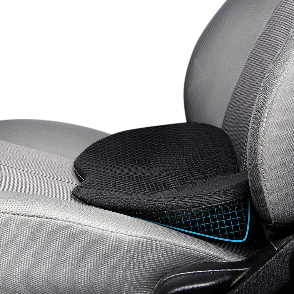 Memory Foam Seat Cushion 2-in-1 Booster or Lumbar Support for Car Office