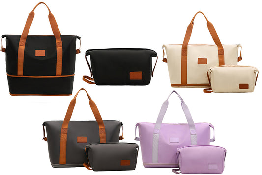 Expandable Travel Bag with Toiletry Bag Weekender Bag