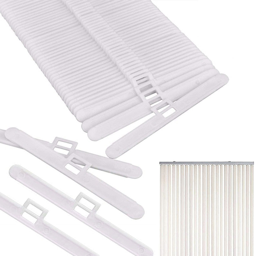 40Pcs 8.9 / 10 / 12.7cm Vertical Blind Double Hole Connector Clips for Vertical Blinds
