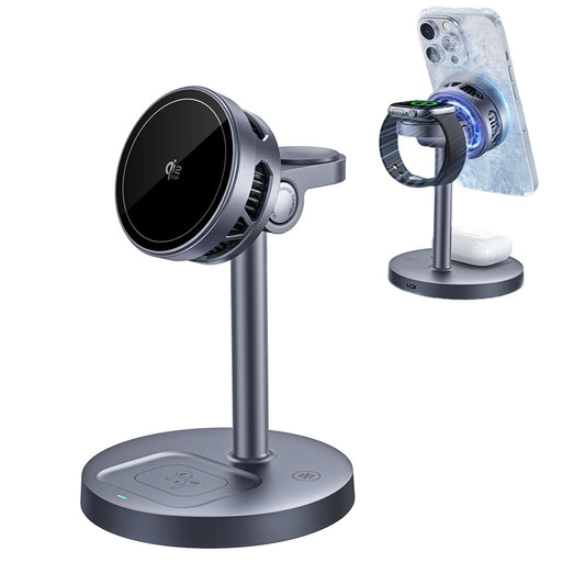 Wireless Charger Stand 3 in 1 Fast Charging Station for Phone Watch Earbuds