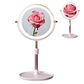 Adjustable Height Dual-Sided LED Makeup Mirror with 3 Color Lighting