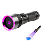 365nm Black Light UV Flashlight With LCD Display Rechargeable Torch Lamp