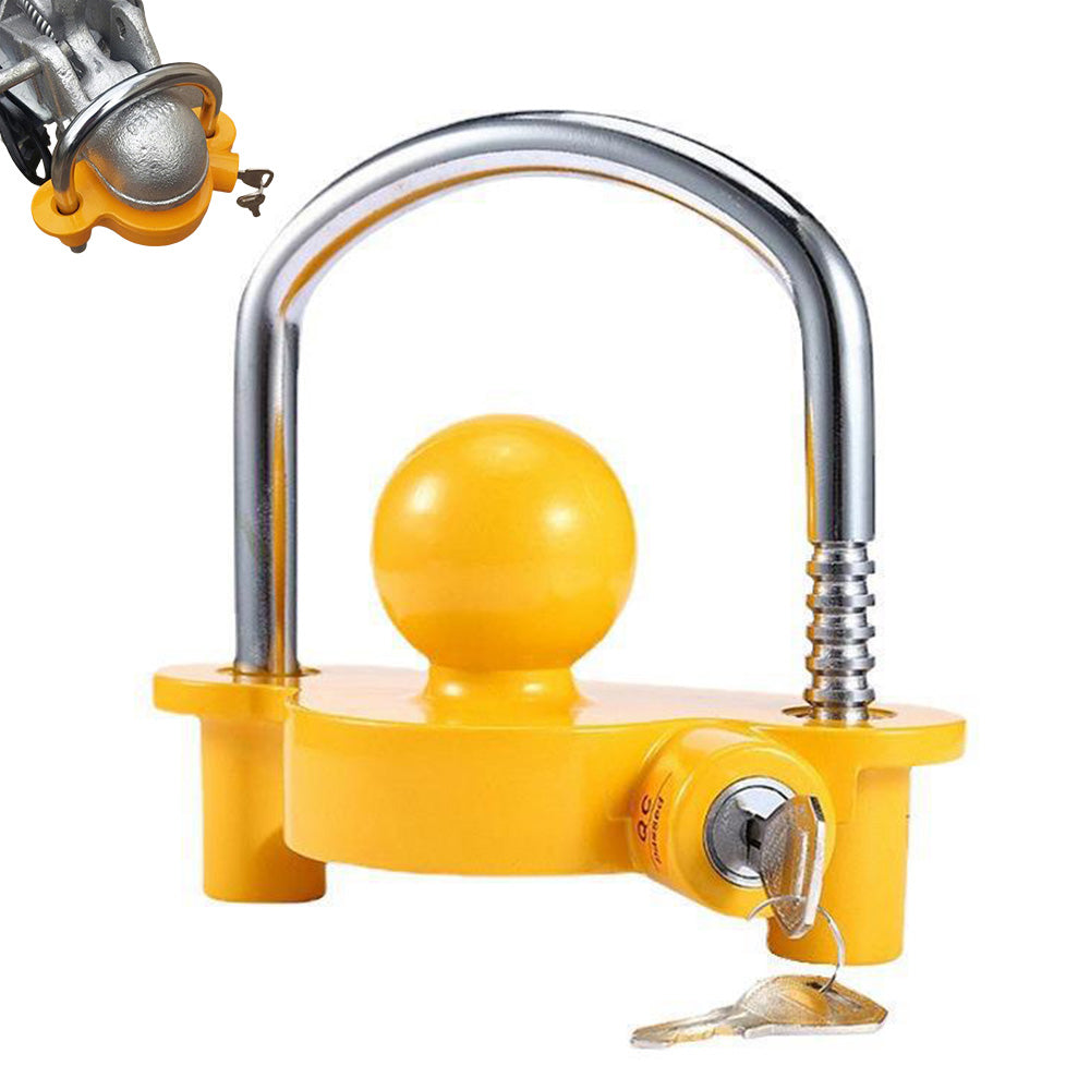 Adjustable Trailer Coupler Lock for 4.76cm 5.08cm and 5.87cm Hitches for RV Camper and Boat Trailers