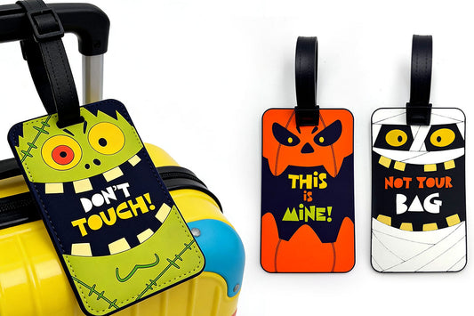 3Pcs Kids PVC Luggage Tags Cute Travel ID Labels Baggage Tag for Suitcase Backpack
