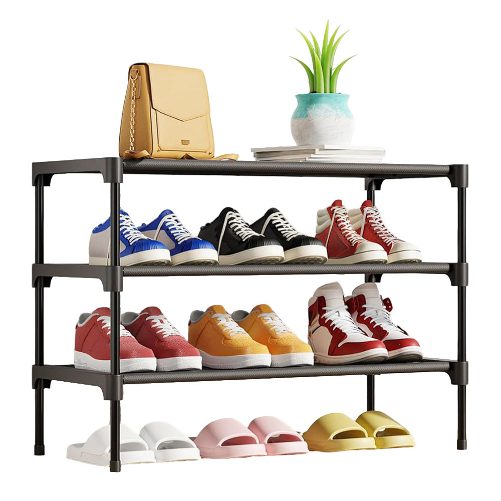 3 Tier Stackable Shoe Rack Shelf Shoe Organizer For Closet Entryway Garage