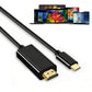 Type-C to HDMI Cable 4K 60Hz USB-C to HDMI Adapter for Phone Laptop to TV Monitor