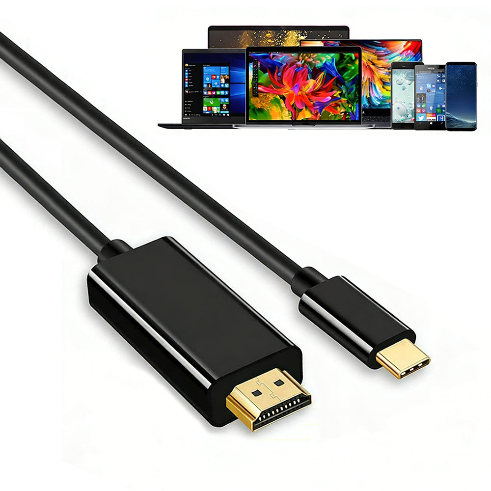 Type-C to HDMI Cable 4K 60Hz USB-C to HDMI Adapter for Phone Laptop to TV Monitor