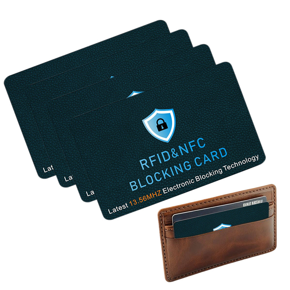4 Pack RFID Blocking Card NFC Anti Theft Cards Protection Wallet Passport Protector