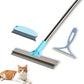 Metal Pet Hair Remover 3 in 1 Carpet Rake with Long Handle for Dog Cat Fur