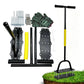 Lawn Aerator Tool Manual Dethatcher with 18 Steel Tines for Garden Yard Turf