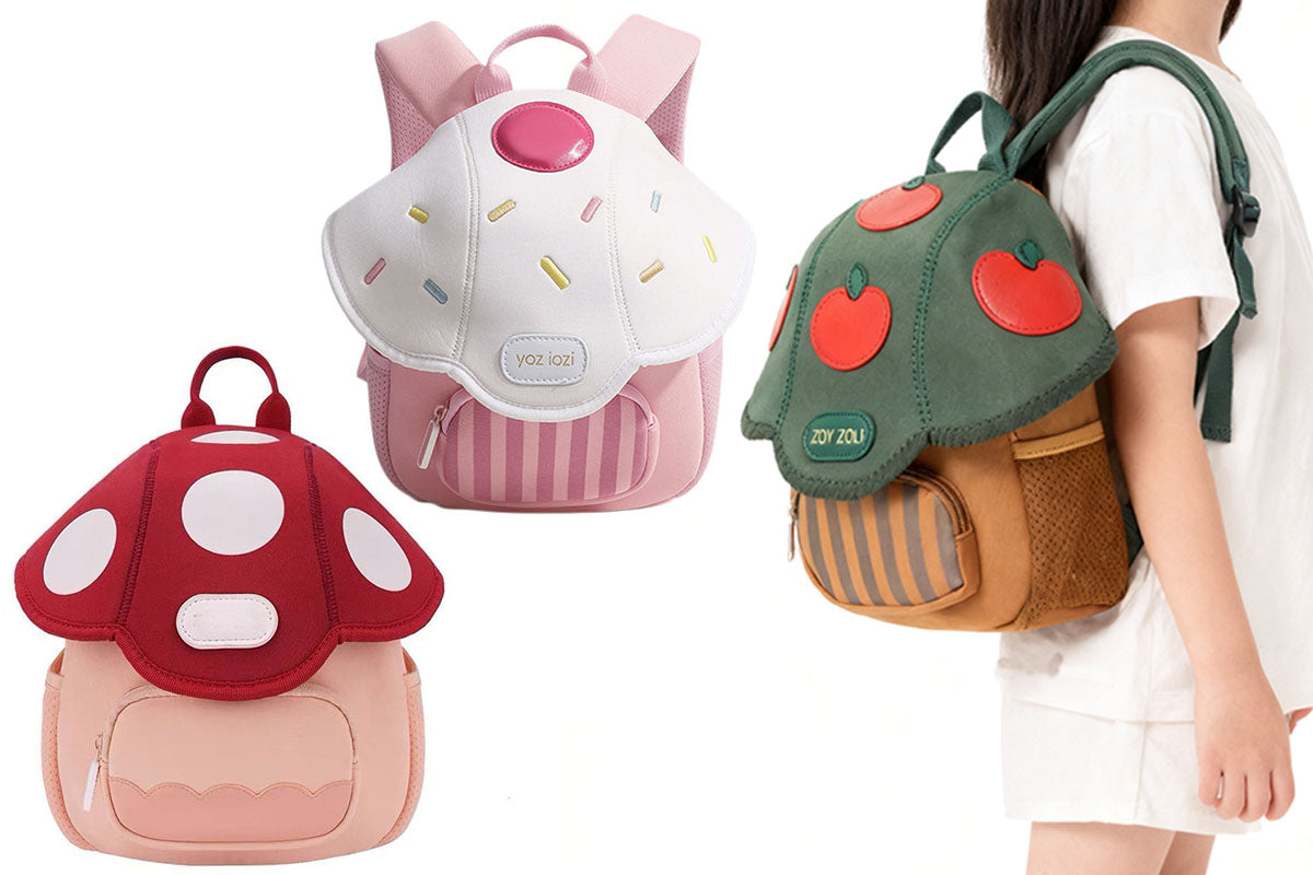Kids Cute Mushroom Backpack for Girls Boys