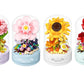 Flowers Music Box Building Blocks with Dust Cover Music Box Building Toys