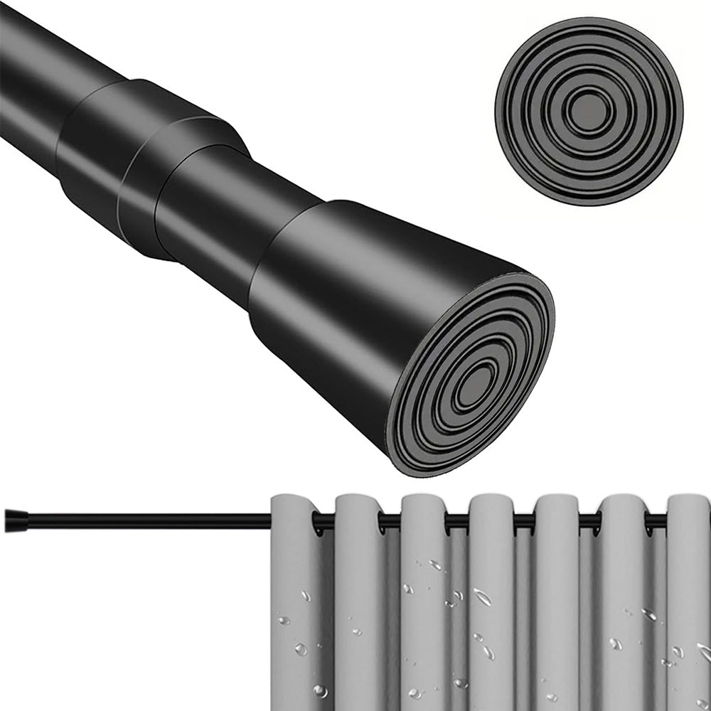Rods for Window No Drilling Black Expandable Rods Adjustable Curtain Rod