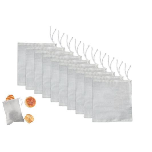 10Pcs Mesh Food Bags Filter Cotton Bags Muslin Bags