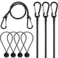 8 Pcs Bungee Cords with Carabiner Elastic Cargo Straps Assorted Lengths