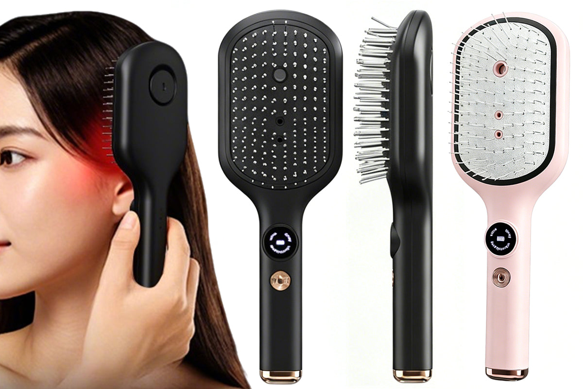 Electric Scalp Massage Comb Spray Vibrating Hair Brush Hair Care Massager
