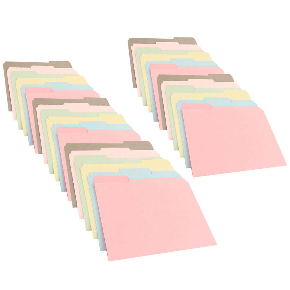 30 Pack File Folder Index Tabs Manila Paper Labels Morandi Colors for Office School
