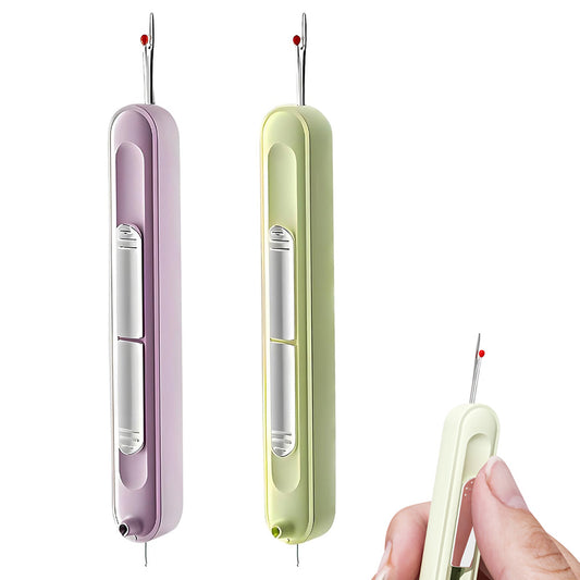 2Pcs 2 in 1 Needle Threader and Seam Ripper for Sewing Crafts Knitting