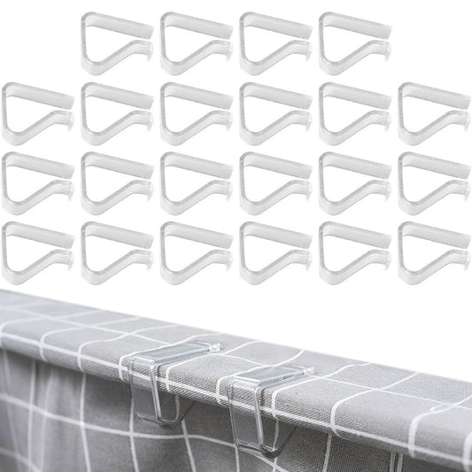 24 Pack Clear Plastic Tablecloth Clips for Indoor Outdoor Tables