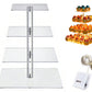 4-Tier Acrylic Cupcake Stand Display Tower with String Light