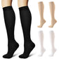 3 Pair Knee-High Socks for Support and Comfort During Sports Travel Daily Wear