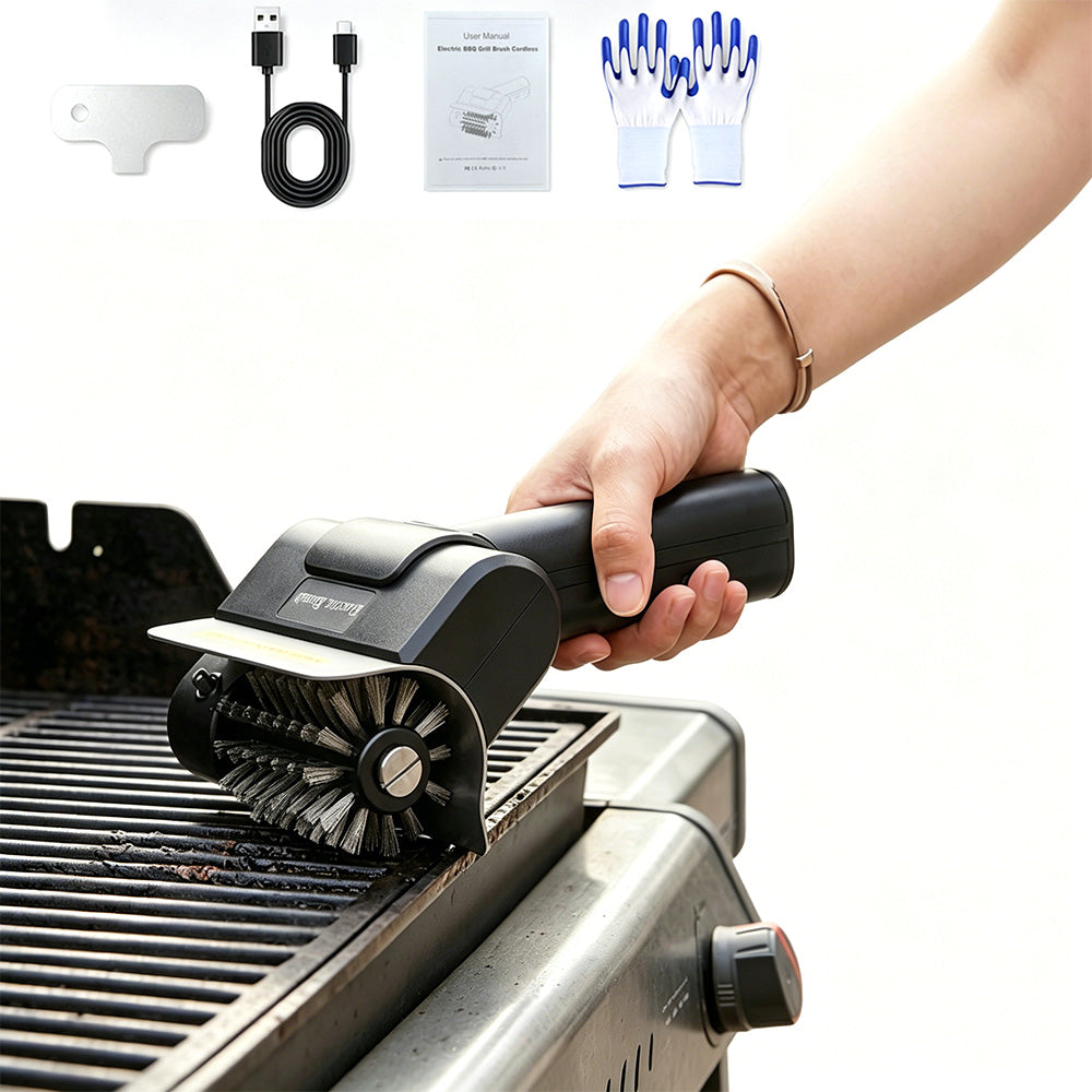 Electric Grill Brush Cordless BBQ Grill Cleaner Grill Brush
