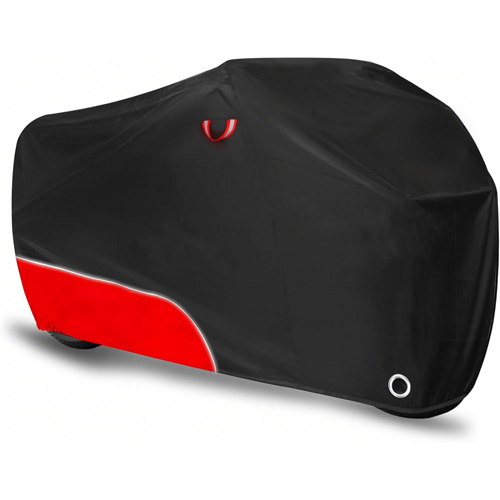 Water-Resistant Bicycle Cover Outdoor with Lock Hole Reflective Strips Dustproof UV-Resistant All-Weather