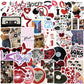 50 Pcs Aesthetic Downtown Girls Stickers Pack Vinyl Waterproof Stickers for Water Bottle Laptop